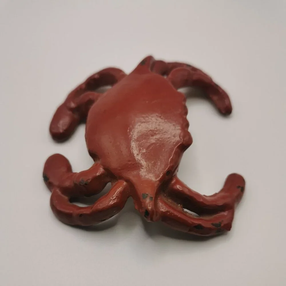VTG Iron Art Crab JM270 Painted Red Cast Iron Paperweight‎ Bottle Opener